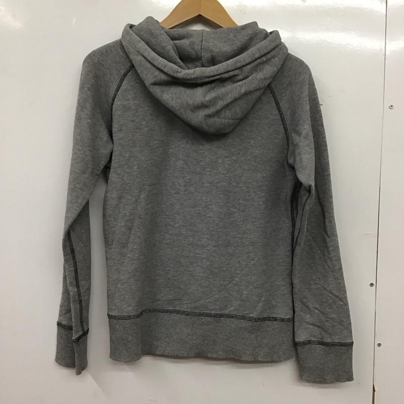 ナイキ NIKE パーカー 長袖 ジップアップパーカー 長袖パーカー カジュアルジャケット L ロゴ、文字 灰 / グレー / gray レディース USED 古着 中古 10152769