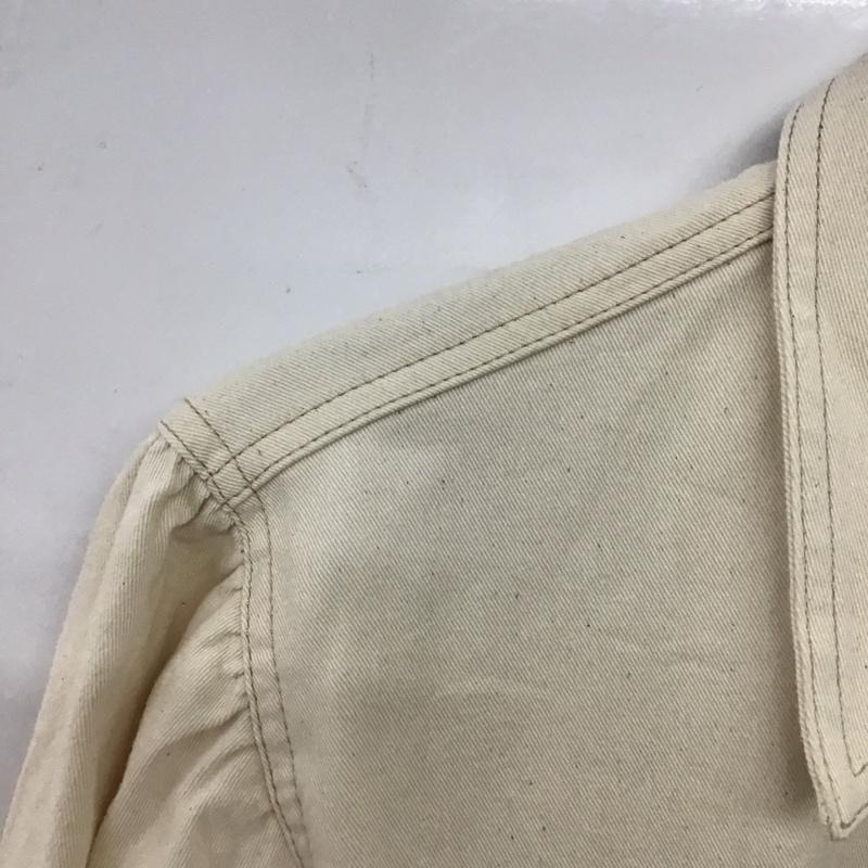 ザラ ZARA シャツ、ブラウス 長袖 長袖シャツ 無地シャツ カラーシャツ M 無地 アイボリー / アイボリー / レディース USED 古着 中古 10152770