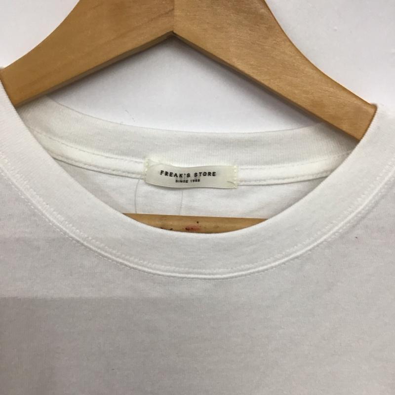 フリークスストア FREAK S STORE Tシャツ 半袖 半袖カットソー プリントTシャツ クルーネックカットソー FREE ロゴ、文字 白 / ホワイト / white レディース USED 古着 中古 10152771