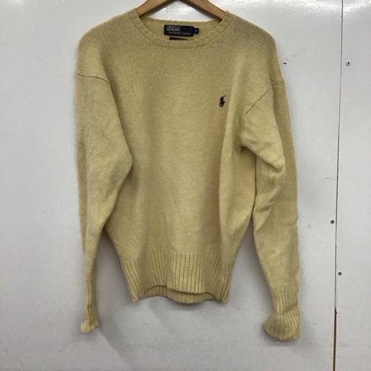 ポロバイラルフローレン Polo by RALPH LAUREN ニット、セーター 長袖 長袖ニットカットソー クルーネック セーター S ロゴ、文字 アイボリー / アイボリー / レディース USED 古着 中古 10152776