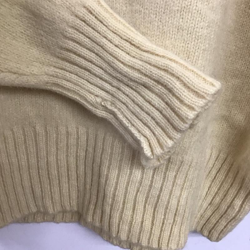 ポロバイラルフローレン Polo by RALPH LAUREN ニット、セーター 長袖 長袖ニットカットソー クルーネック セーター S ロゴ、文字 アイボリー / アイボリー / レディース USED 古着 中古 10152776