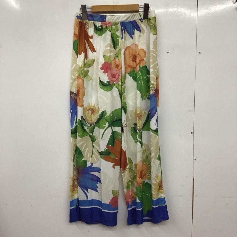 ザラ ZARA パンツ ワークパンツ、ペインターパンツ ワイドパンツ カジュアルパンツ ワークパンツ M プリント マルチカラー / マルチカラー / multicolor レディース USED 古着 中古 10152779
