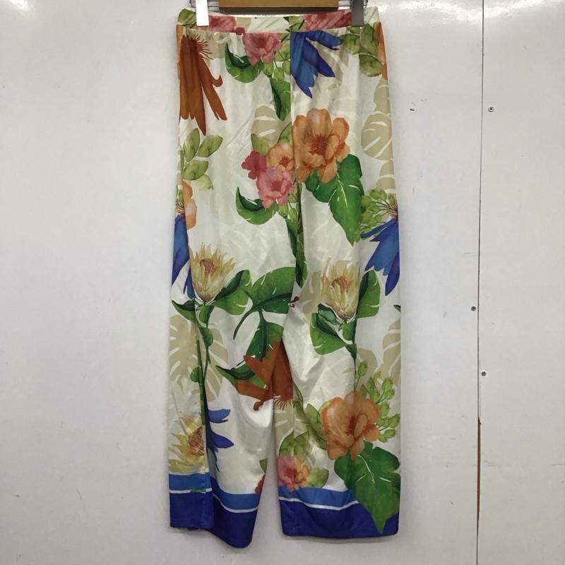 ザラ ZARA パンツ ワークパンツ、ペインターパンツ ワイドパンツ カジュアルパンツ ワークパンツ M プリント マルチカラー / マルチカラー / multicolor レディース USED 古着 中古 10152779