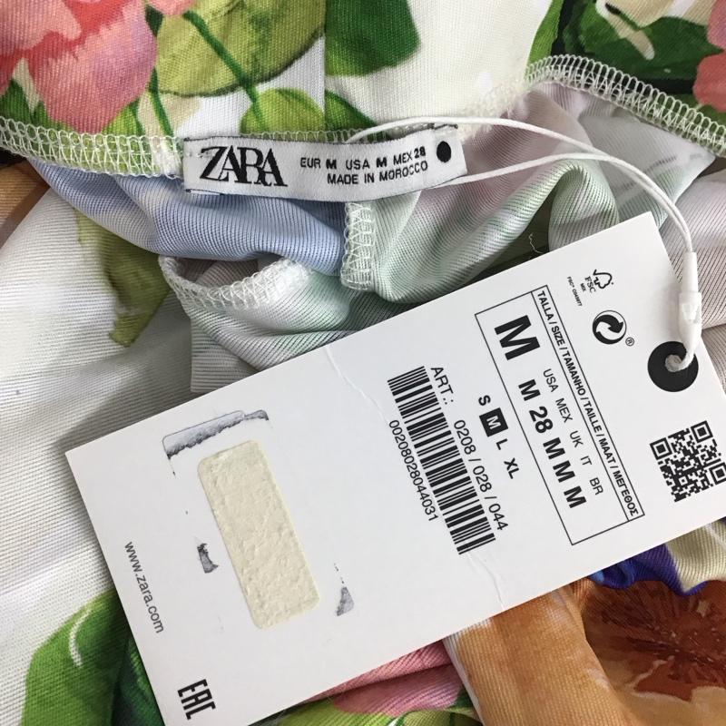 ザラ ZARA パンツ ワークパンツ、ペインターパンツ ワイドパンツ カジュアルパンツ ワークパンツ M プリント マルチカラー / マルチカラー / multicolor レディース USED 古着 中古 10152779