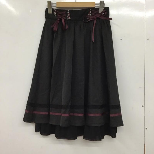 アクシーズファム axes femme スカート ひざ丈スカート フレアスカート カジュアルスカート FREE 無地 黒 / ブラック / black レディース USED 古着 中古 10152780