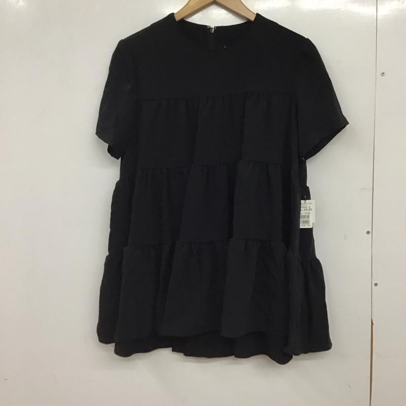 フェンネル FENNEL カットソー 半袖 半袖カットソー 無地シャツ フレアシャツ 無地 黒 / ブラック / black レディース USED 古着 中古 10152784