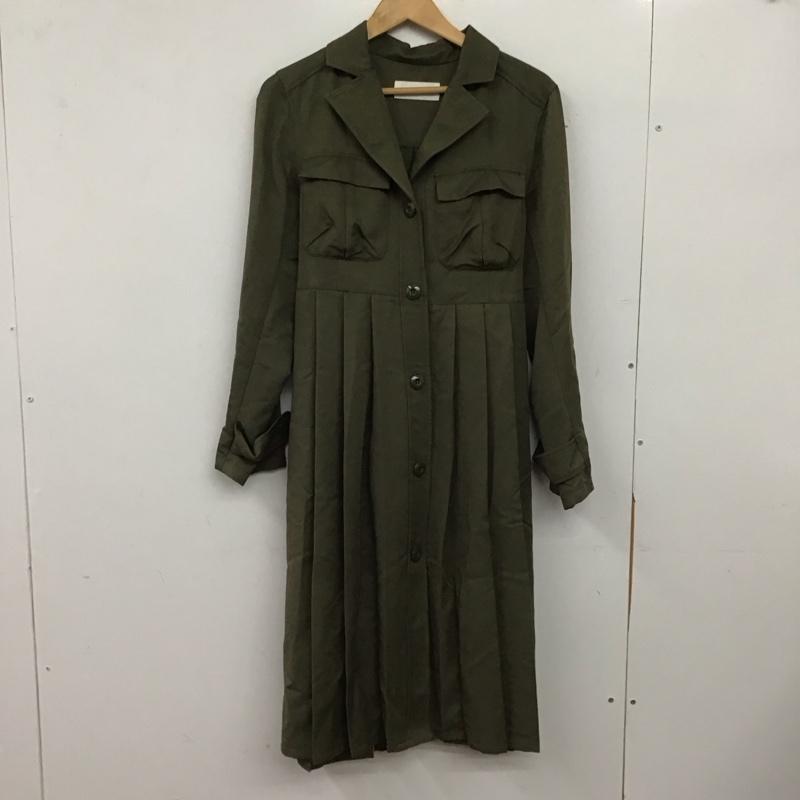 スライ SLY ワンピース ロングスカート 030baz30-1710 PLEATSMILITARYLONGSHBZ 1 無地 カーキ / カーキ / khaki レディース USED 古着 中古 10152786