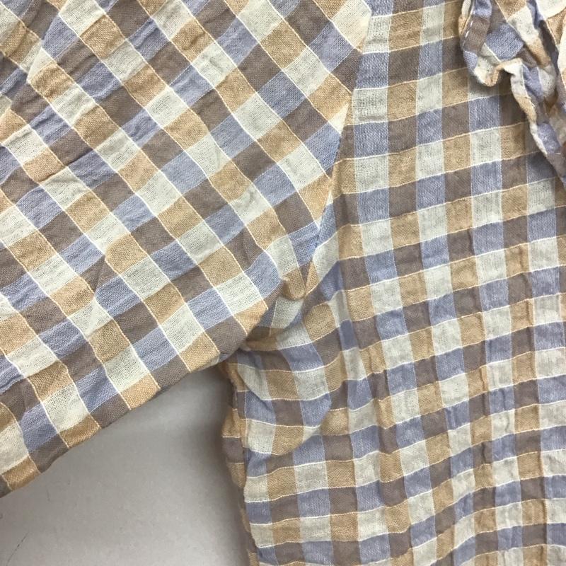 ザラ ZARA シャツ、ブラウス 長袖 長袖シャツ チェックシャツ ノーカラーシャツ L チェック マルチカラー / マルチカラー / multicolor レディース USED 古着 中古 10152788
