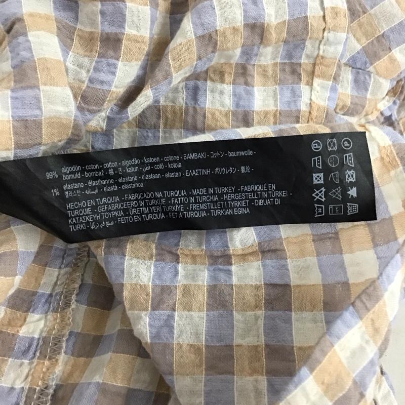 ザラ ZARA シャツ、ブラウス 長袖 長袖シャツ チェックシャツ ノーカラーシャツ L チェック マルチカラー / マルチカラー / multicolor レディース USED 古着 中古 10152788