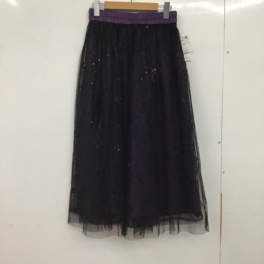 アクシーズファム axes femme スカート ひざ丈スカート ホロスコープ刺繍チュールSK FREE 総柄 黒 / ブラック / black レディース USED 古着 中古 10152797