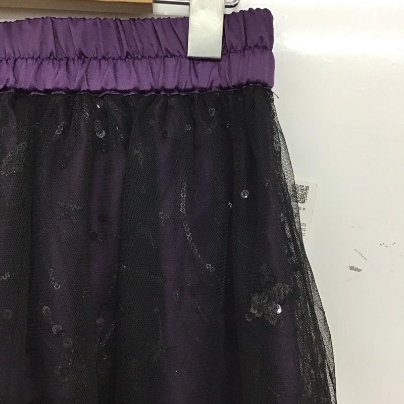 アクシーズファム axes femme スカート ひざ丈スカート ホロスコープ刺繍チュールSK FREE 総柄 黒 / ブラック / black レディース USED 古着 中古 10152797