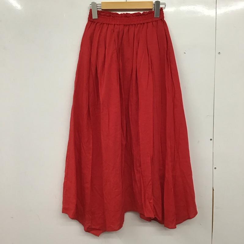 イェッカヴェッカ YECCA VECCA スカート ひざ丈スカート フレアスカート カジュアルスカート FREE 無地 赤 / レッド / red レディース USED 古着 中古 10152798