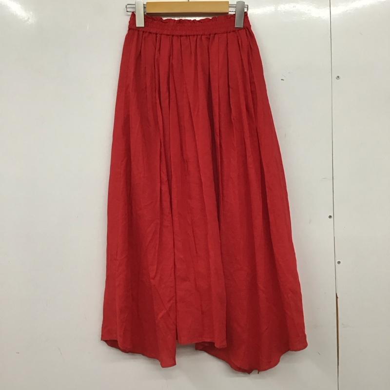 イェッカヴェッカ YECCA VECCA スカート ひざ丈スカート フレアスカート カジュアルスカート FREE 無地 赤 / レッド / red レディース USED 古着 中古 10152798