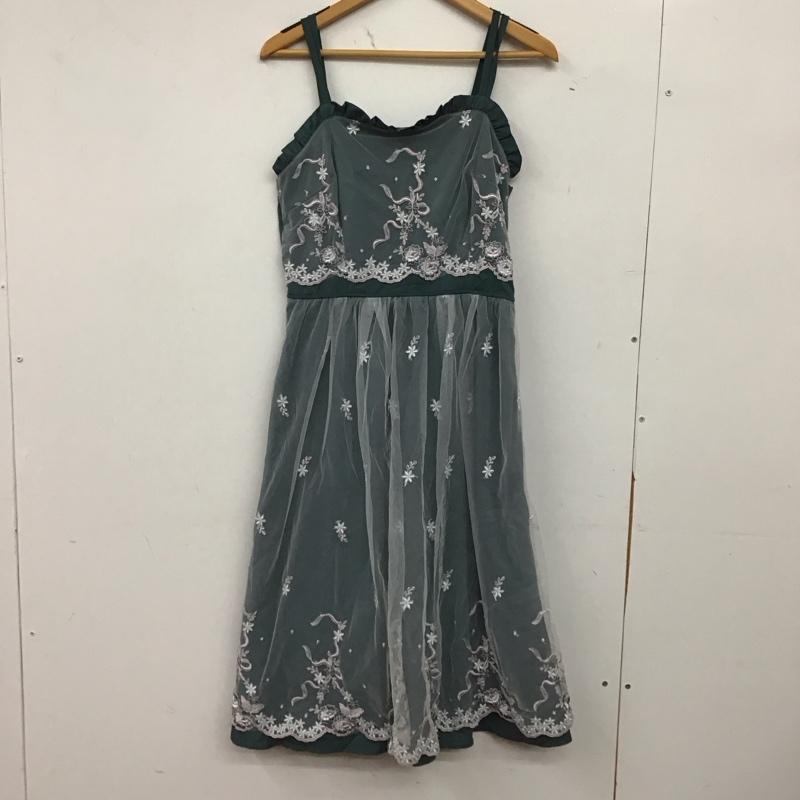 アクシーズファム axes femme ワンピース ロングスカート ノースリーブロングワンピース フレアスカート M 刺繍 緑 / グリーン / green レディース USED 古着 中古 10152805