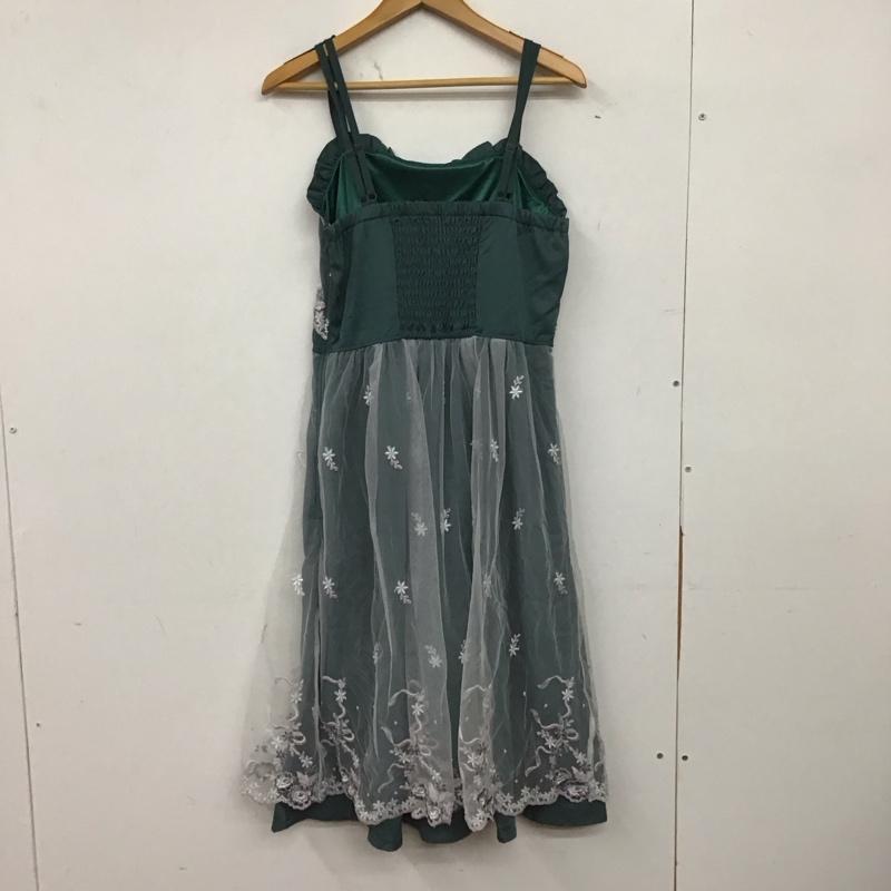 アクシーズファム axes femme ワンピース ロングスカート ノースリーブロングワンピース フレアスカート M 刺繍 緑 / グリーン / green レディース USED 古着 中古 10152805