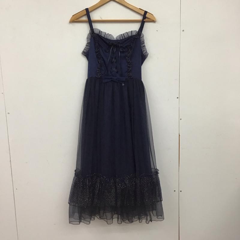 アクシーズファム axes femme ワンピース ロングスカート ノースリーブロングワンピース フレアスカート M 無地 紺 / ネイビー / navy レディース USED 古着 中古 10152806
