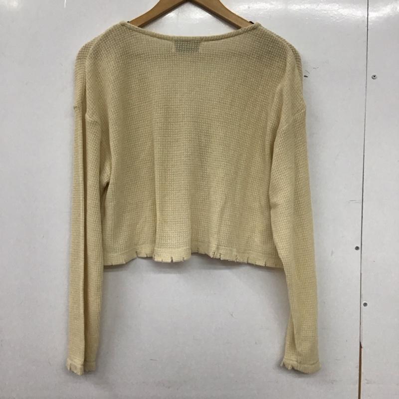 アズールバイマウジー AZUL BY MOUSSY カーディガン 長袖 250fsc80-435e SHORTWAFFLECARDIGAN FREE 無地 ベージュ / ベージュ / beige レディース USED 古着 中古 10152807
