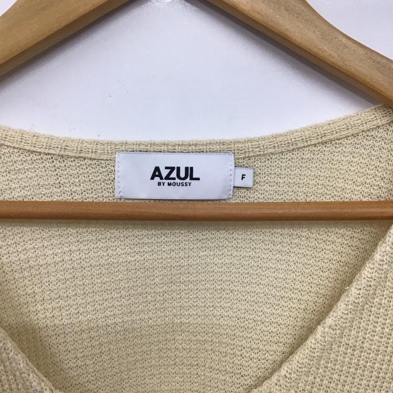 アズールバイマウジー AZUL BY MOUSSY カーディガン 長袖 250fsc80-435e SHORTWAFFLECARDIGAN FREE 無地 ベージュ / ベージュ / beige レディース USED 古着 中古 10152807