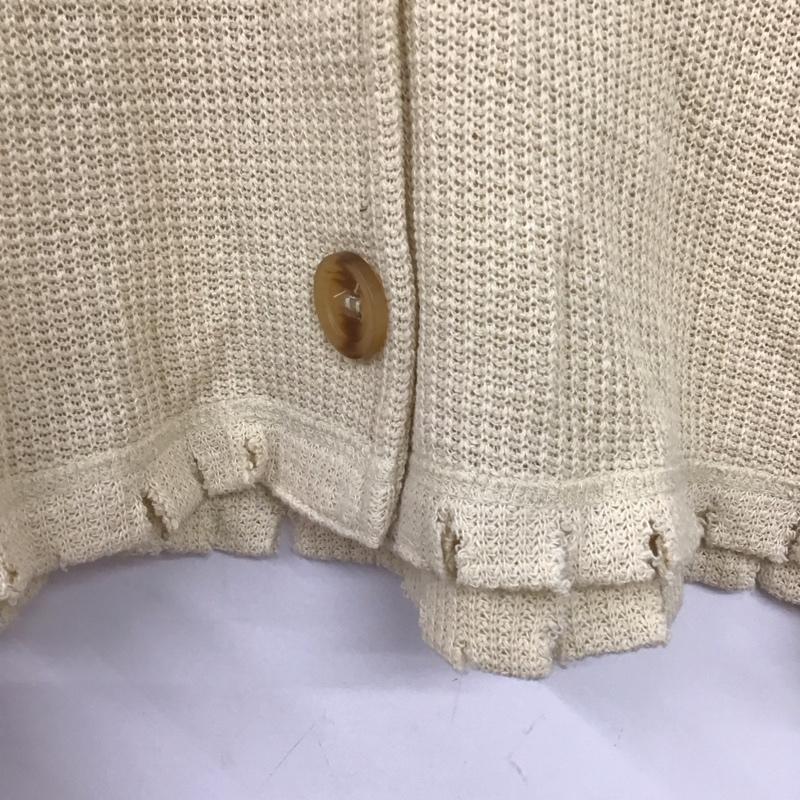 アズールバイマウジー AZUL BY MOUSSY カーディガン 長袖 250fsc80-435e SHORTWAFFLECARDIGAN FREE 無地 ベージュ / ベージュ / beige レディース USED 古着 中古 10152807