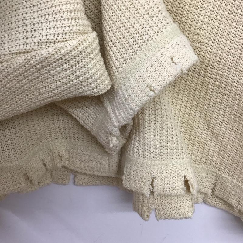アズールバイマウジー AZUL BY MOUSSY カーディガン 長袖 250fsc80-435e SHORTWAFFLECARDIGAN FREE 無地 ベージュ / ベージュ / beige レディース USED 古着 中古 10152807