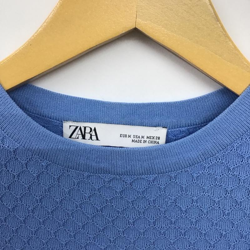 ザラ ZARA カットソー 半袖 半袖カットソー クルーネックカットソー M  青 / ブルー / blue レディース USED 古着 中古 10152809