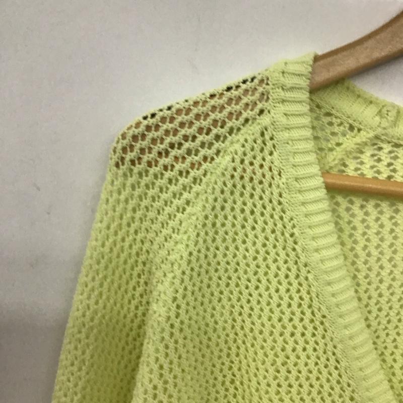 グリーンレーベルリラクシング green label relaxing カーディガン 長袖 長袖カーディガン 前ボタン ニットカーディガン 無地 黄 / イエロー / yellow レディース USED 古着 中古 10152811