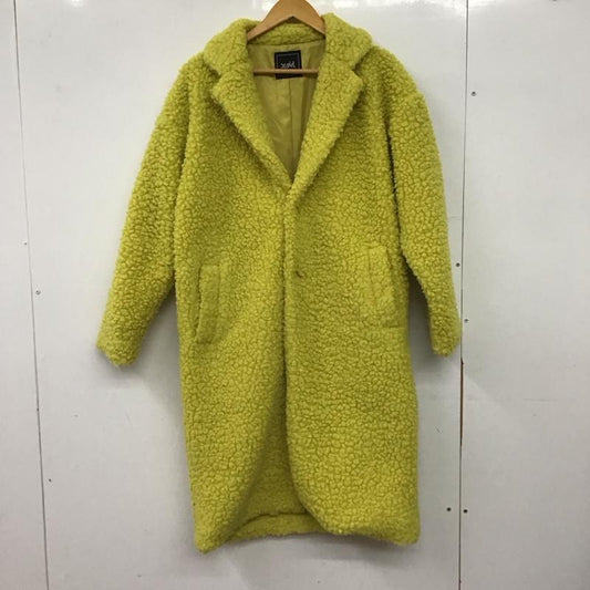 エックスガール X-girl コート コート一般 ロングコート カラージャケット アウター 1 無地 黄 / イエロー / yellow レディース USED 古着 中古 10152812