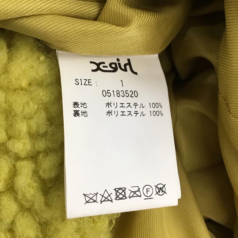 エックスガール X-girl コート コート一般 ロングコート カラージャケット アウター 1 無地 黄 / イエロー / yellow レディース USED 古着 中古 10152812