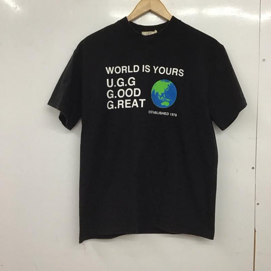 アグ UGG Tシャツ 半袖 半袖カットソー プリントTシャツ クルーネックカットソー M プリント 黒 / ブラック / black メンズ USED 古着 中古 10152815
