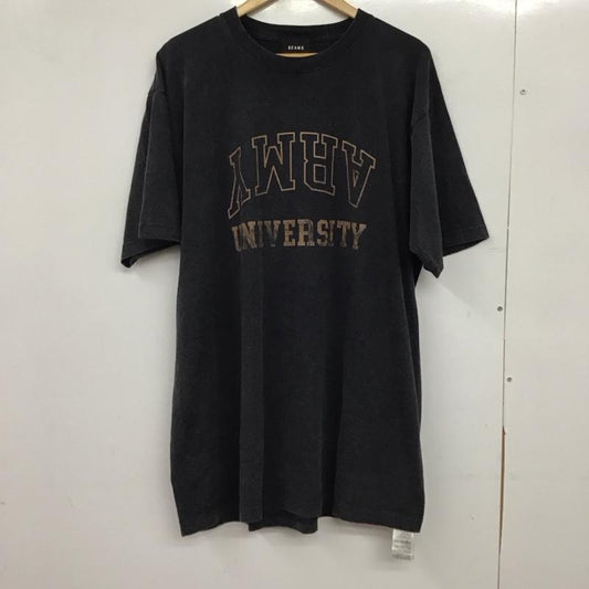ビームス BEAMS Tシャツ 半袖 半袖カットソー プリントTシャツ クルーネックカットソー XL ロゴ、文字 ダークグレー / ダークグレー / メンズ USED 古着 中古 10152818