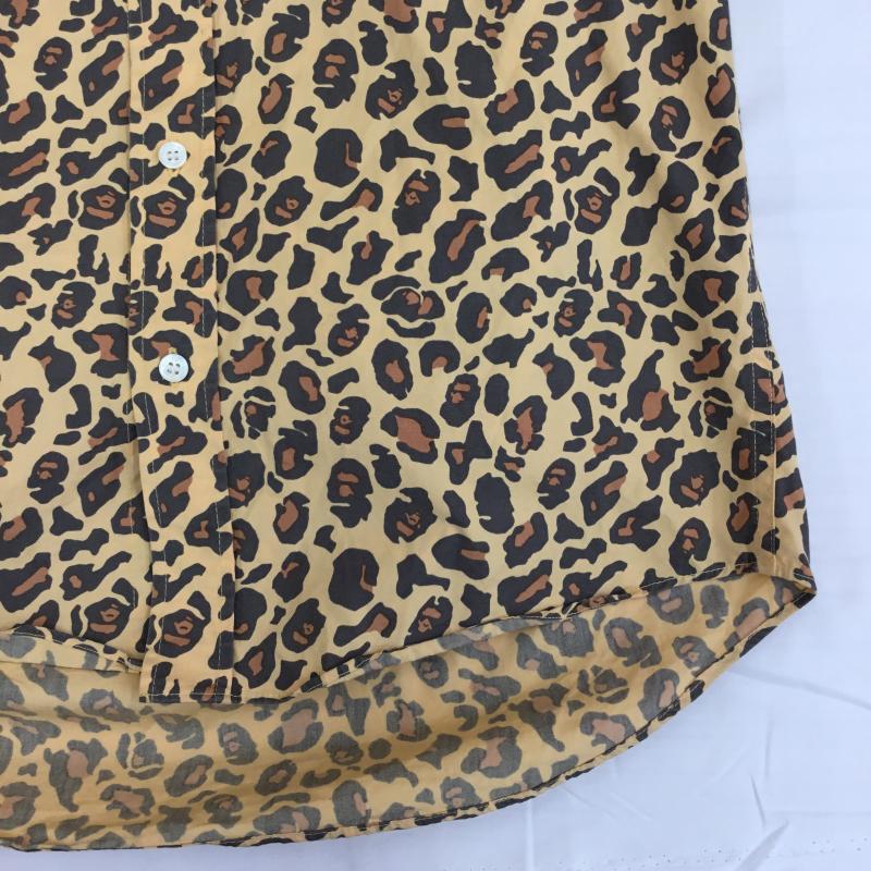 アベイシングエイプ A BATHING APE シャツ、ブラウス 長袖 L ヒョウ柄・レオパード柄 茶 / ブラウン / brown メンズ USED 古着 中古 10152820