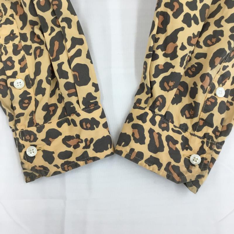 アベイシングエイプ A BATHING APE シャツ、ブラウス 長袖 L ヒョウ柄・レオパード柄 茶 / ブラウン / brown メンズ USED 古着 中古 10152820