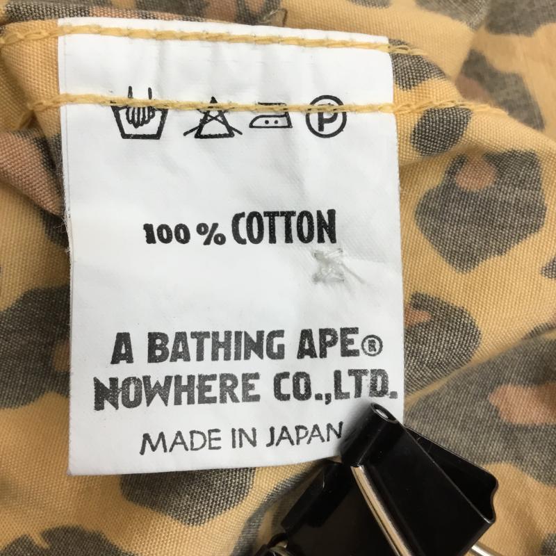 アベイシングエイプ A BATHING APE シャツ、ブラウス 長袖 L ヒョウ柄・レオパード柄 茶 / ブラウン / brown メンズ USED 古着 中古 10152820