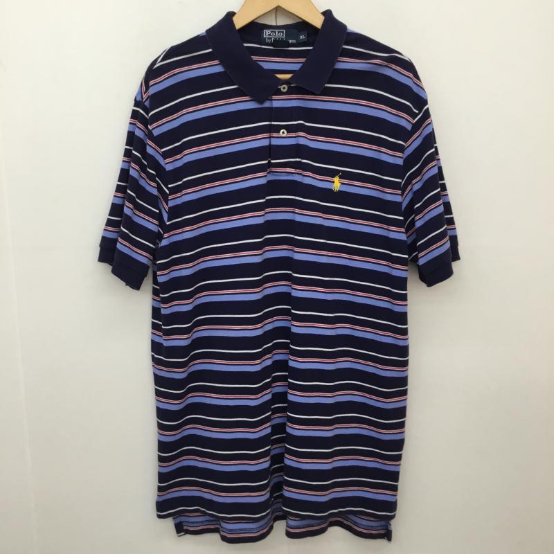 ポロラルフローレン POLO RALPH LAUREN ポロシャツ 半袖 XL ボーダー柄 青 / ブルー / blue メンズ USED 古着 中古 10152821