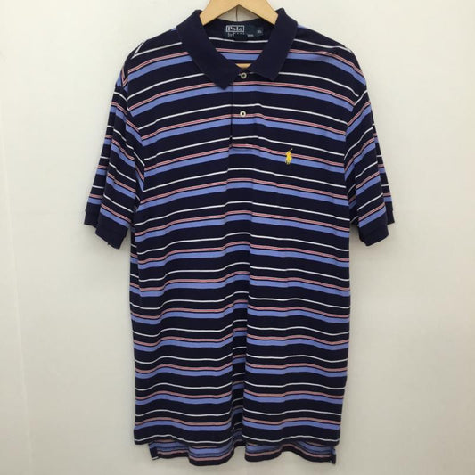 ポロラルフローレン POLO RALPH LAUREN ポロシャツ 半袖 XL ボーダー柄 青 / ブルー / blue メンズ USED 古着 中古 10152821