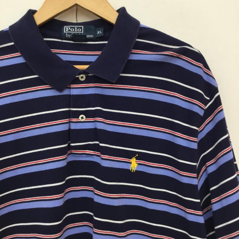 ポロラルフローレン POLO RALPH LAUREN ポロシャツ 半袖 XL ボーダー柄 青 / ブルー / blue メンズ USED 古着 中古 10152821