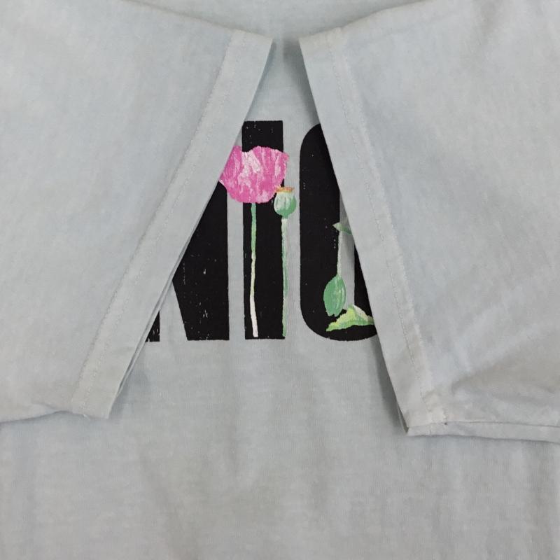 ユニオン UNION Tシャツ 半袖 4 ロゴ、文字 水色 / ライトブルー / メンズ USED 古着 中古 10152822
