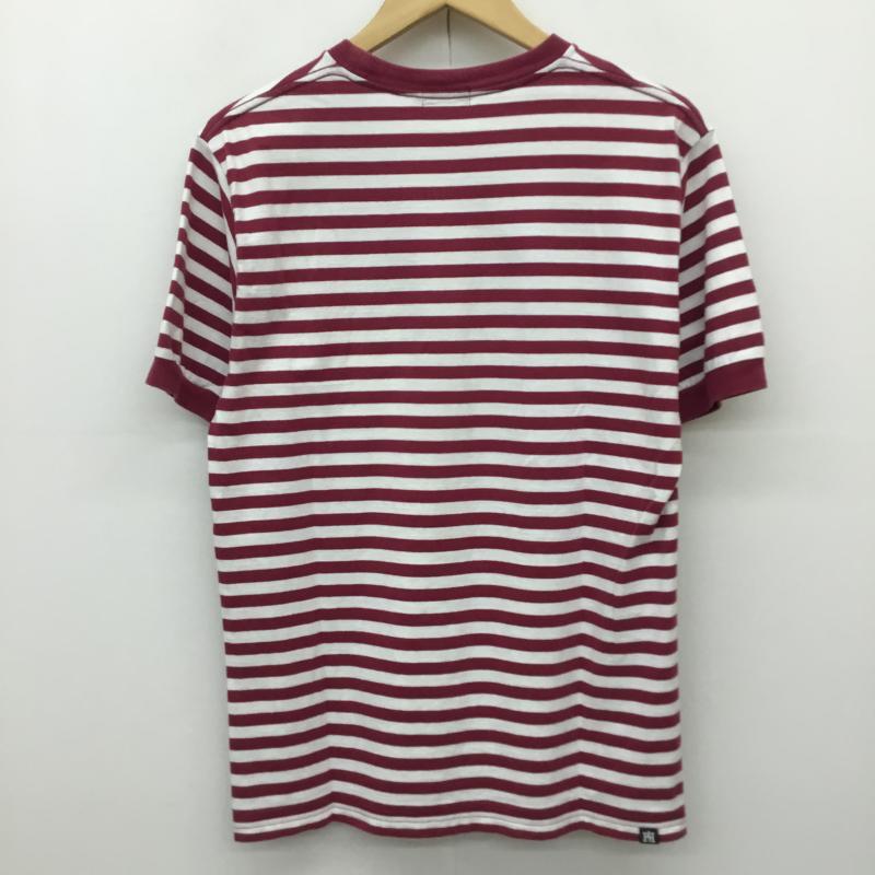 ヒステリックグラマー HYSTERIC GLAMOUR Tシャツ 半袖 02211CT17 M ボーダー柄 X 刺繍 白 / ホワイト / white X 赤 / レッド / red メンズ USED 古着 中古 10152824
