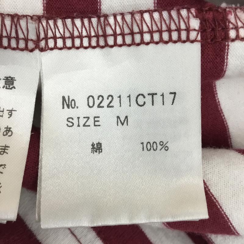 ヒステリックグラマー HYSTERIC GLAMOUR Tシャツ 半袖 02211CT17 M ボーダー柄 X 刺繍 白 / ホワイト / white X 赤 / レッド / red メンズ USED 古着 中古 10152824