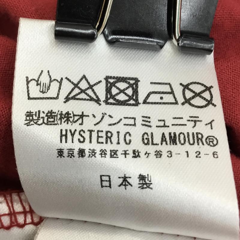ヒステリックグラマー HYSTERIC GLAMOUR Tシャツ 長袖 02221CL01 M ロゴ、文字 赤 / レッド / red メンズ USED 古着 中古 10152827