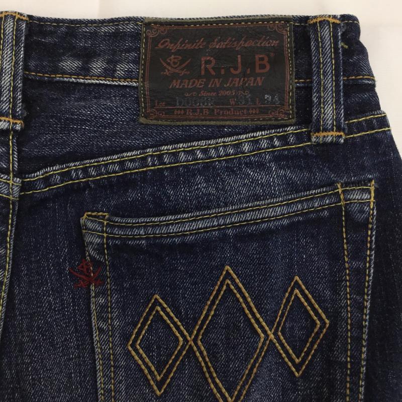 アールジェイビー R.J.B パンツ デニム、ジーンズ D006R THE FLAT HEAD 31インチ ダメージ加工 インディゴ / インディゴ / Indigo メンズ USED 古着 中古 10152831