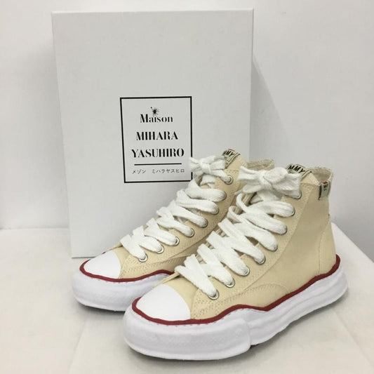 ミハラヤスヒロ MIHARAYASUHIRO スニーカー スニーカー A04FW728 ダッドシューズ ピーターソン 41 ハイカット 箱有 ロゴ、文字 アイボリー / アイボリー / メンズ USED 古着 中古 10152836