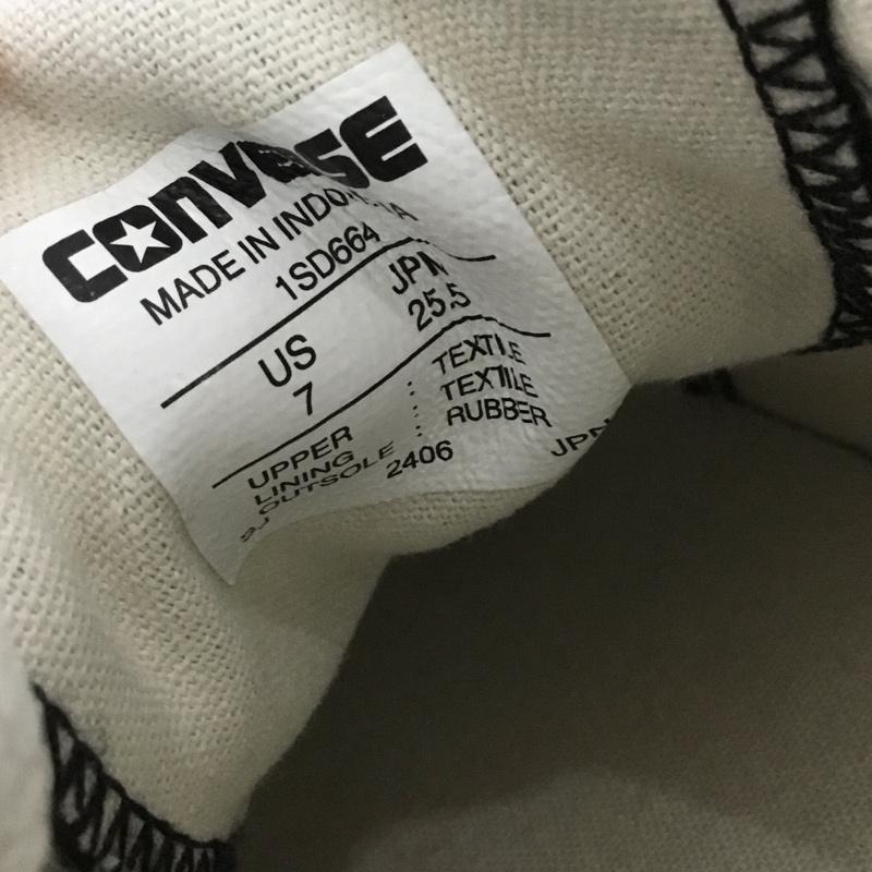 コンバース CONVERSE スニーカー スニーカー 1SD664 ローカット 厚底スニーカー 25.5cm 25.5cm ロゴ、文字 黒 / ブラック / black X 白 / ホワイト / white メンズ USED 古着 中古 10152841