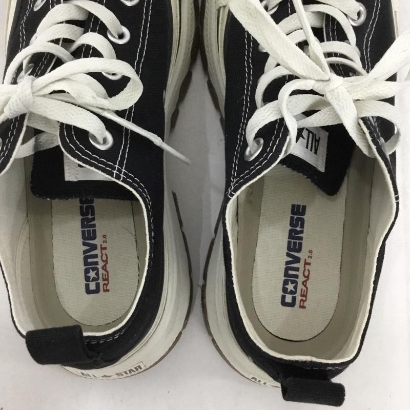 コンバース CONVERSE スニーカー スニーカー 1SD664 ローカット 厚底スニーカー 25.5cm 25.5cm ロゴ、文字 黒 / ブラック / black X 白 / ホワイト / white メンズ USED 古着 中古 10152841