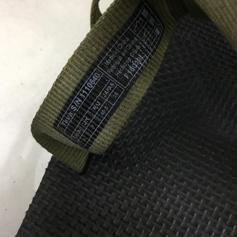 テバ Teva サンダル サンダル 1110640 ORIGINAL DORADO 26cm スポーツサンダル 26.0cm ロゴ、文字 カーキ / カーキ / khaki X 黒 / ブラック / black メンズ USED 古着 中古 10152842