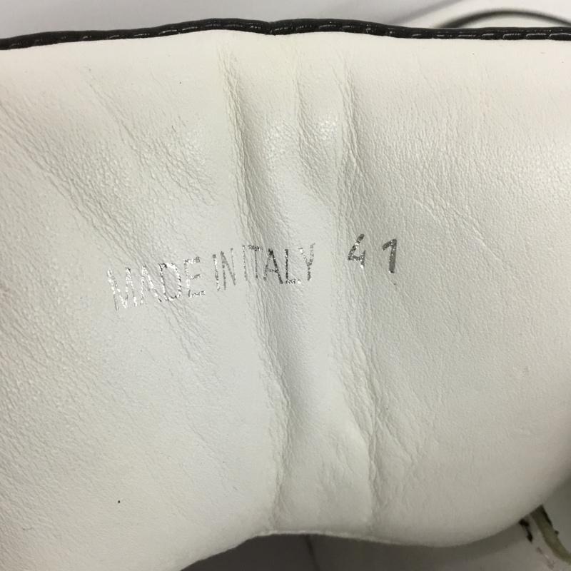 ディースクエアード2 DSQUARED2 スニーカー スニーカー レザー チェーン 41 ロゴ、文字 白 / ホワイト / white X 黒 / ブラック / black メンズ USED 古着 中古 10152843