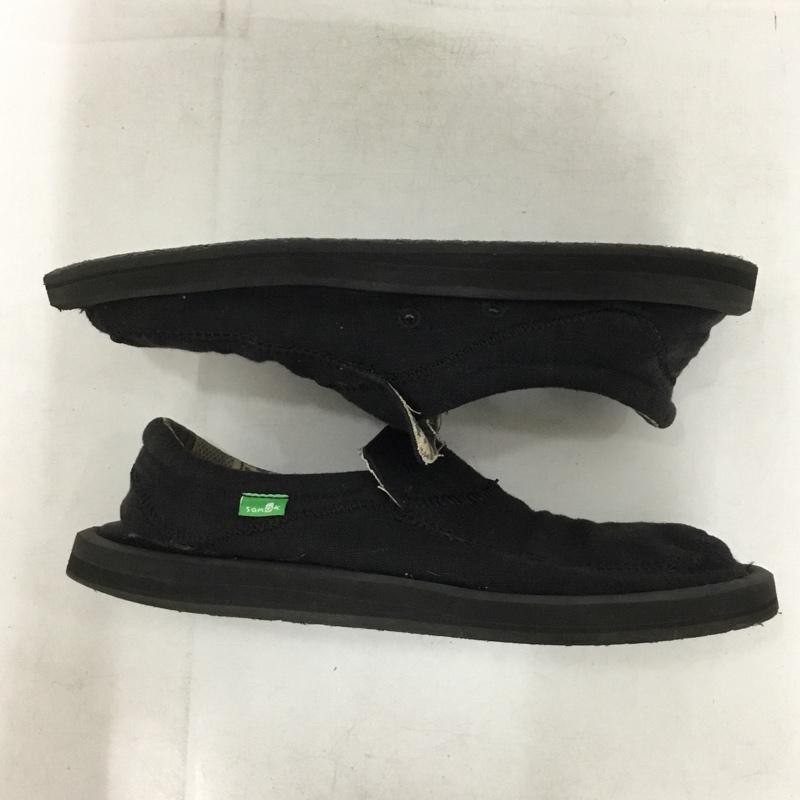 サヌーク sanuk スリッポン スリッポン 7 234 248 UK7 US：8 ロゴ、文字 黒 / ブラック / black メンズ USED 古着 中古 10152844