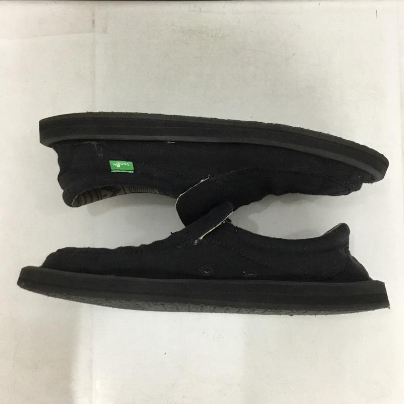サヌーク sanuk スリッポン スリッポン 7 234 248 UK7 US：8 ロゴ、文字 黒 / ブラック / black メンズ USED 古着 中古 10152844