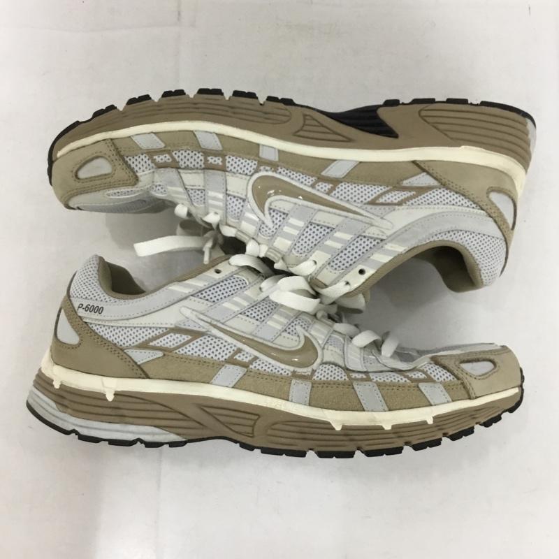 ナイキ NIKE スニーカー スニーカー FQ8243-025 P-6000 PRM ハングル 29cm 29.0cm ロゴ、文字 白 / ホワイト / white X ベージュ / ベージュ / beige メンズ USED 古着 中古 10152847