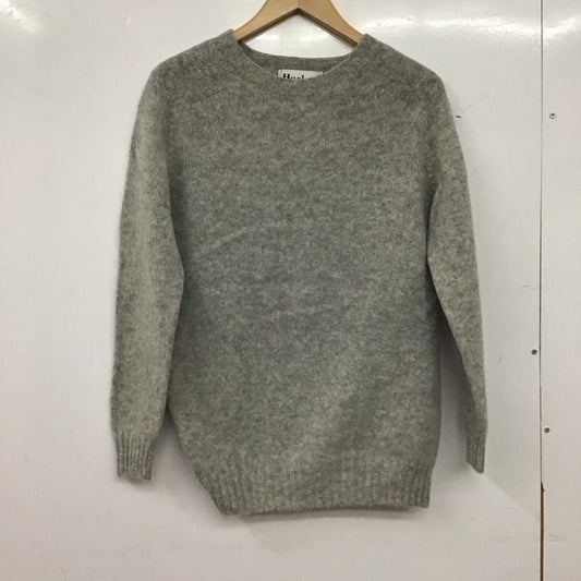 ハーレー HARLEY ニット、セーター 長袖 17-080-410-0047-3-0 ウール クルーネック 38 無地 灰 / グレー / gray レディース USED 古着 中古 10152852